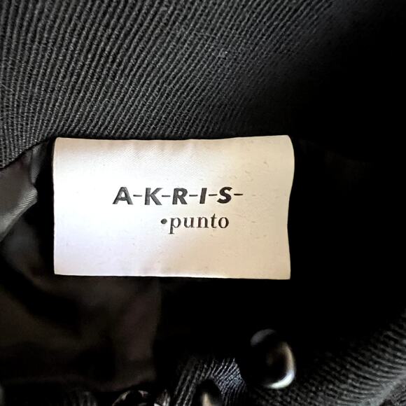 Akris Punto Grommet Cropped Jacket Women 4 Black Wool Studded Blazer Luxury - Picture 4 of 15